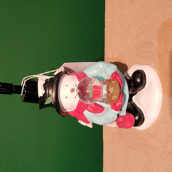 Holiday Snowman snow globe soap/Lotion Dispenser. - Picture 2 of 4